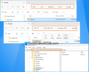 AFTER UPDATE GOOGLE CHROME DISAPPEARED FROM INSTALLED SOFTWARE LIST visual data 8