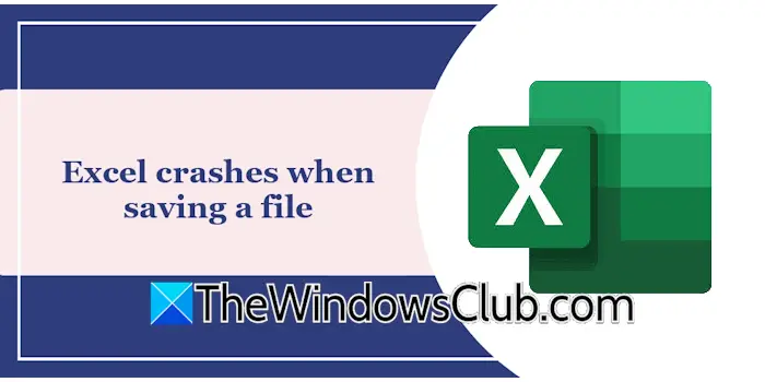 Excel crashes when saving a file