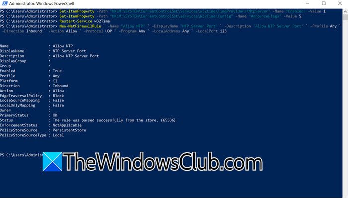 configure NTP Server on Windows Server