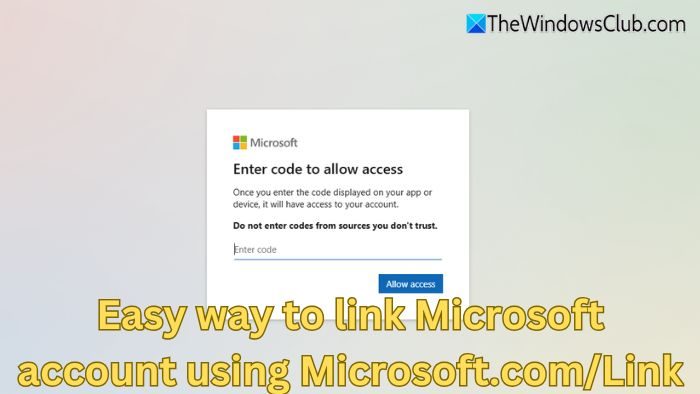 Easy way to link Microsoft account using Microsoft Link