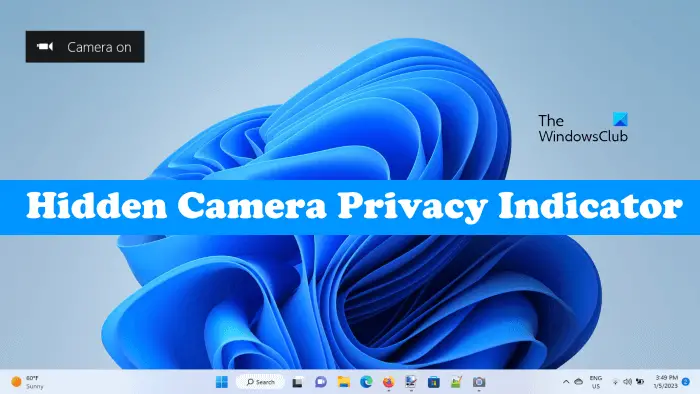 Enable hidden camera privacy indicator Windows 11