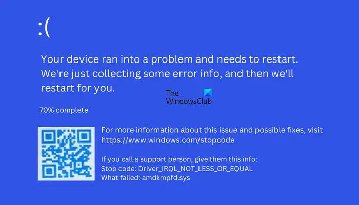 Fix amdkmpfd.sys failed Blue Screen on Windows