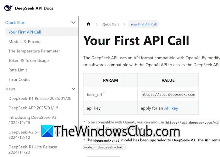 Get DeepSeek API key