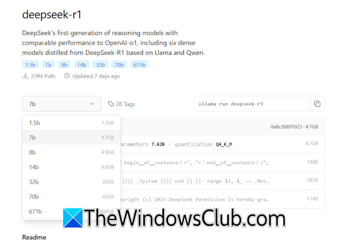 Install DeepSeek model with cmd