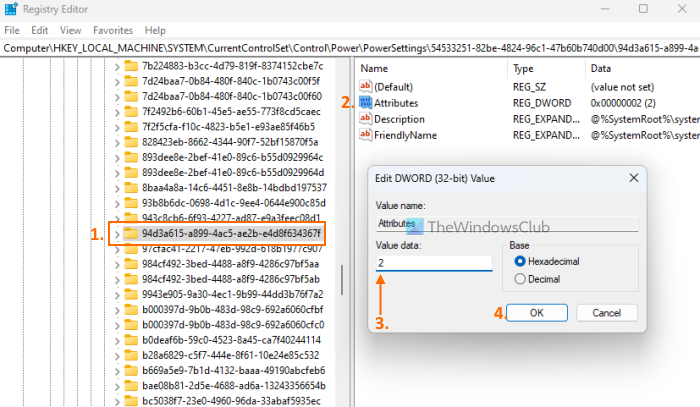 add system cooling policy using registry