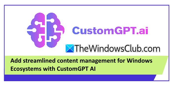 Add streamlined content management for Windows Ecosystems