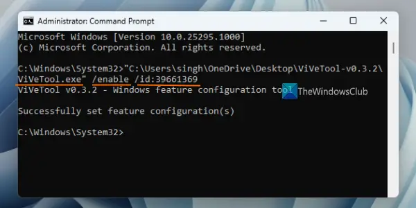 enable drag explorer tab to new window using vivetool