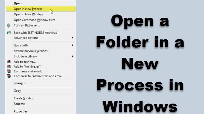 open a Folder in a New Process in Windows