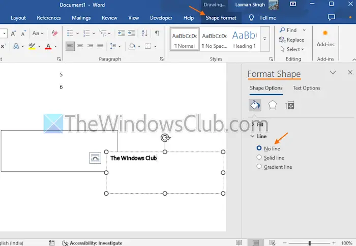 use format shape task pane