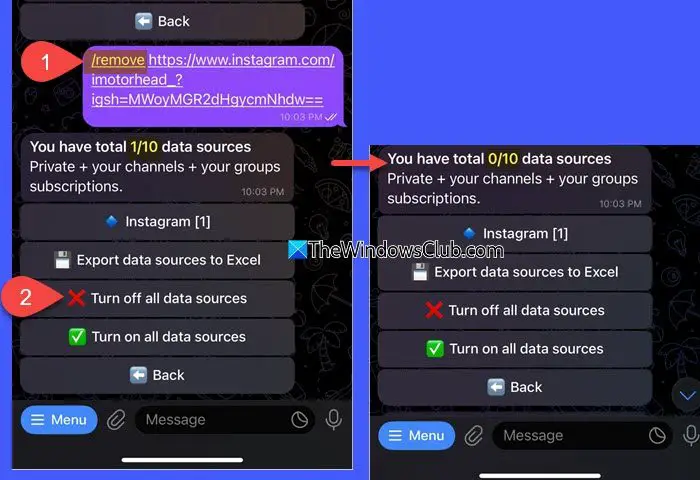 AximoBot Remove Account
