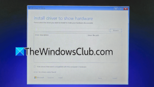 windows 11 boot usb install driver to show hardware