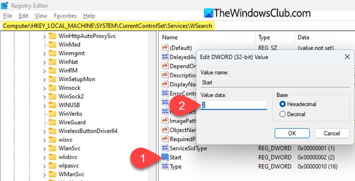 Modify registry value