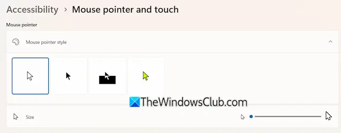 Reset mouse pointer to default