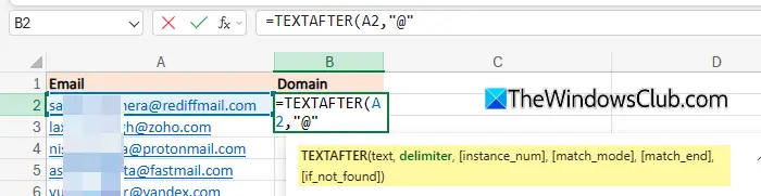 Textafter function