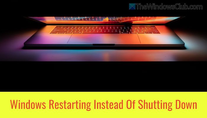 Windows 11 restarting instead of shutting down