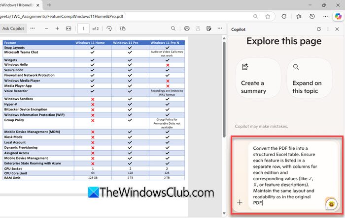 Chat with Copilot in Edge