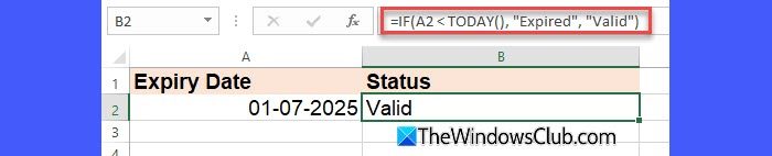 Use IF for conditional expiry handling