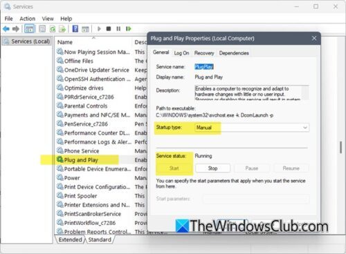 Plug and Play Service missing or failed to start in Windows 11