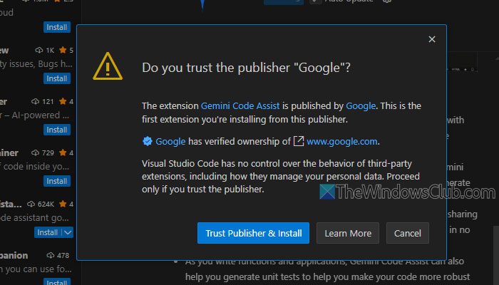 How to use Gemini Code Assist in Windows 11