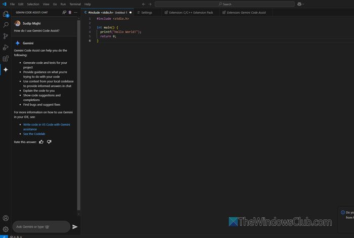 How to use Gemini Code Assist in Windows 11