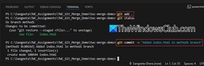 Add and commit changes