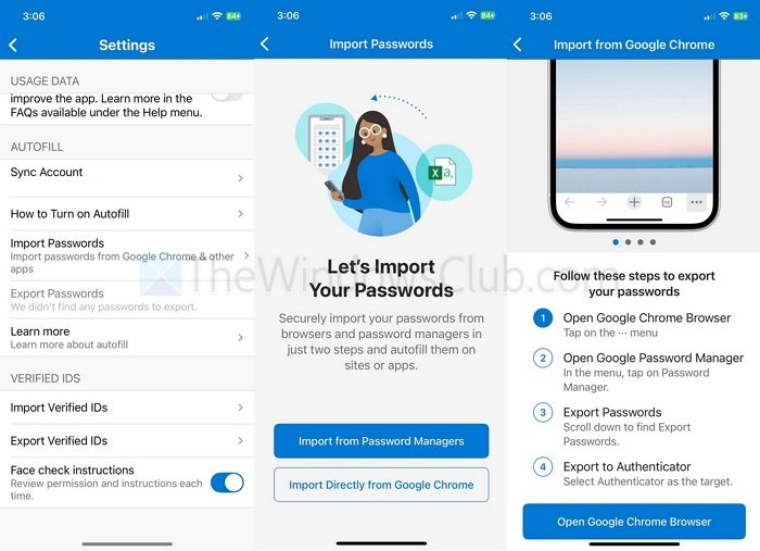 Microsoft Authenticator Import Password