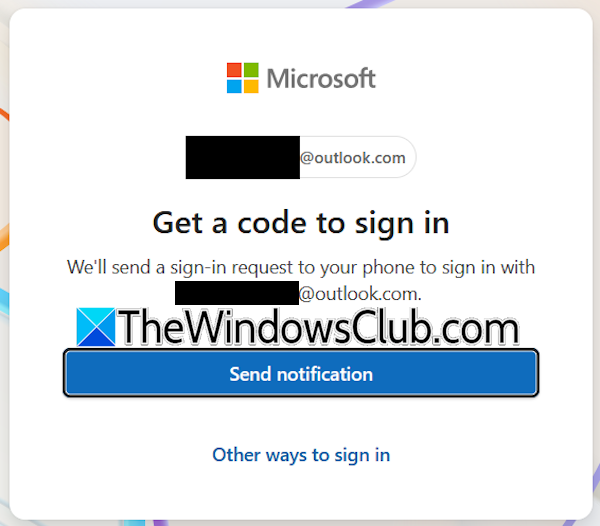 Send notification on Microsoft Authenticator