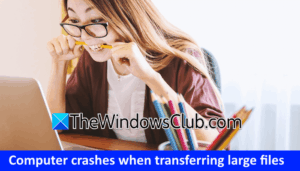 Windows computer crashes when transferring large files