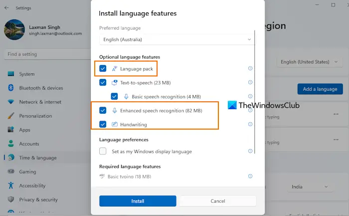 install language with language features