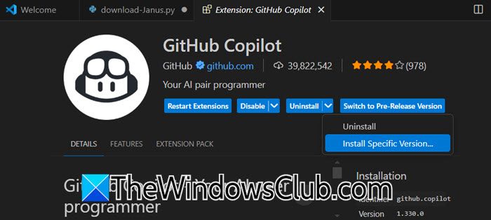 GitHub Copilot not working