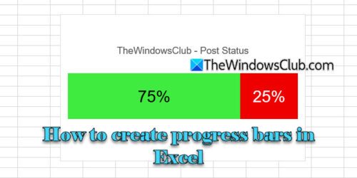 How to create Progress Bars in Excel