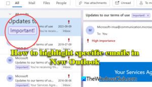 How to highlight Specific Emails in Outlook