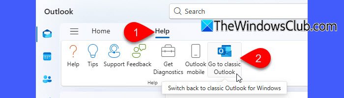 Switch to Classic Outlook Switch to Classic Outlook