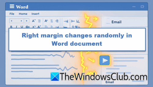 Right margin changes randomly in Word document