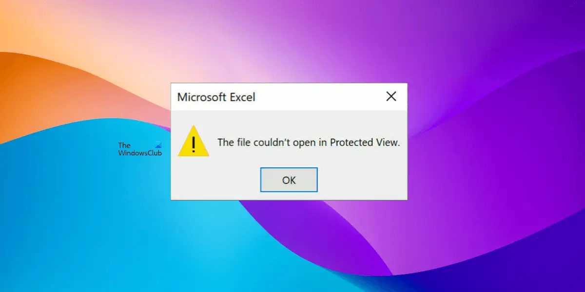 Excel File couldn’t open in Protected View