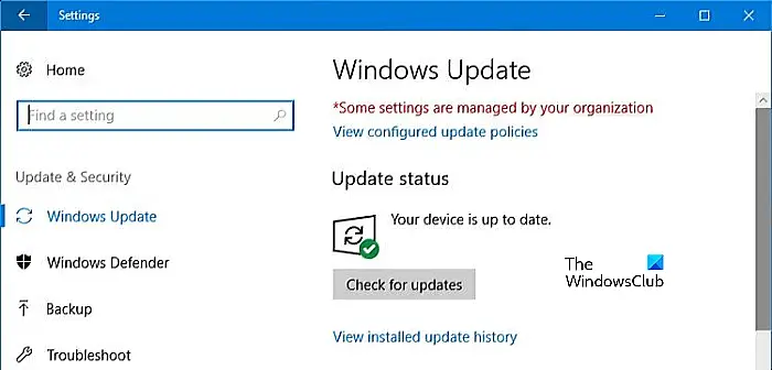 View configured Windows Update Policies Windows 10