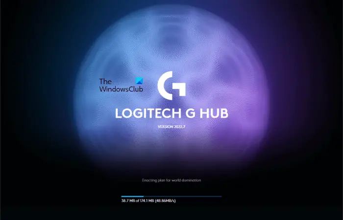 reinstall Logitech G HUB software