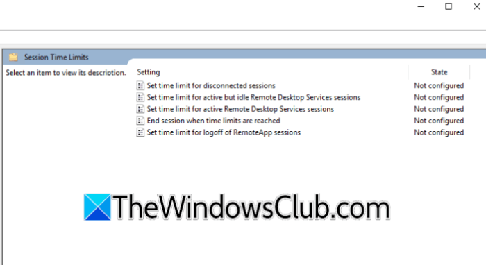 How to set time limit for disconnected RDP sessions in Windows