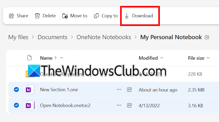 Download OneNote notebooks Download OneNote notebooks