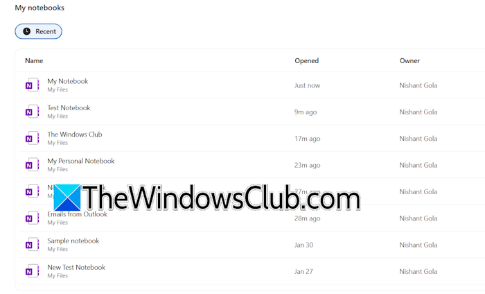 OneNote for the Web notebooks OneNote for the Web notebooks