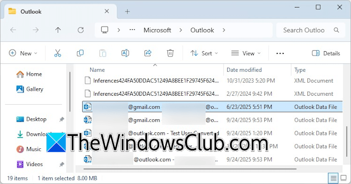 Rename Outlook Data File