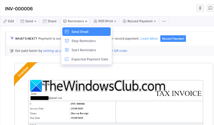 Send reminder email manually Send reminder email manually