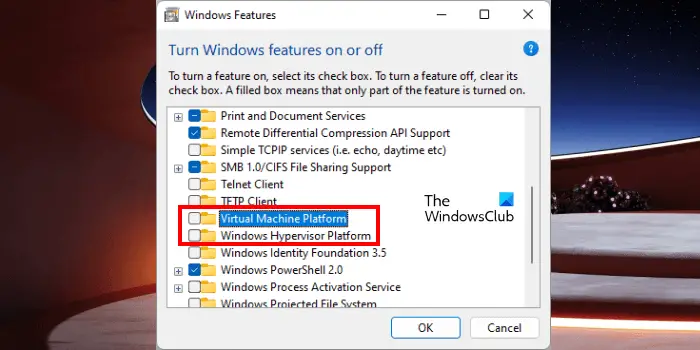 Turn off Hyper-V in Optional Features