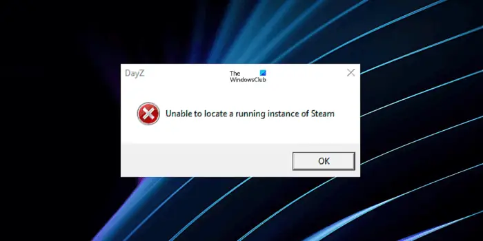 Unable to locate a running instance of Steam