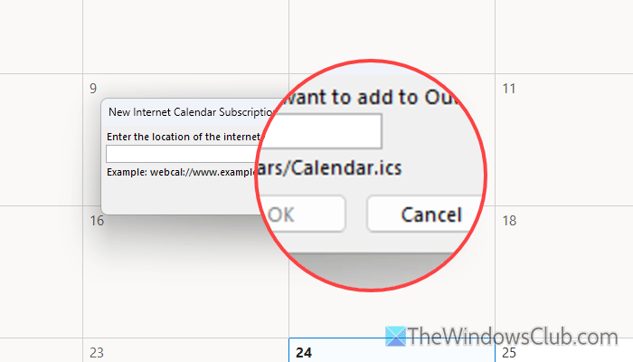 Cannot Add Calendar To Outlook Fix 