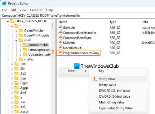 windows 11 remove add to favorites