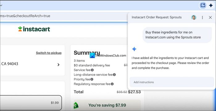 shopping with google gemini on Chrome