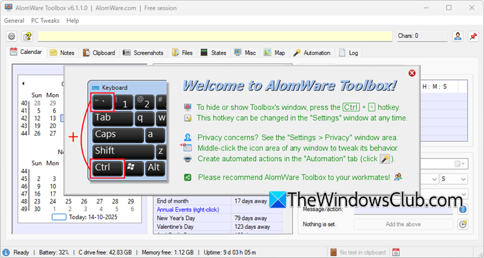 AlomWare Toolbox UI AlomWare Toolbox UI
