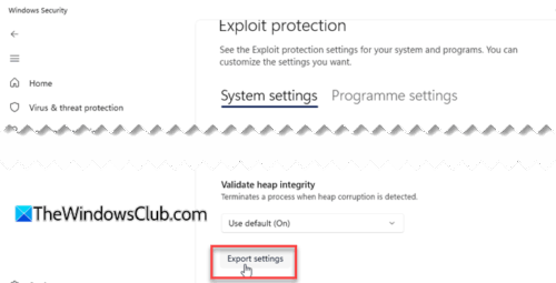 How to disable Exploit Protection in Windows 11