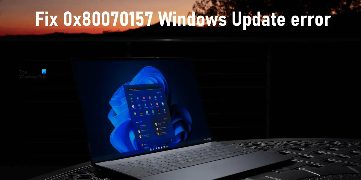 Fix 0x80070157 Windows Update error - 8